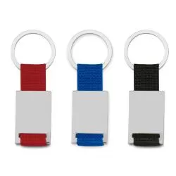 Chaveiro de metal retangular e Nylon Personalizado 